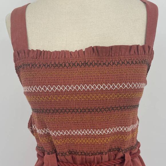 NWT Free People Sienna Smocked Jumpsuit - Picture 4 of 7